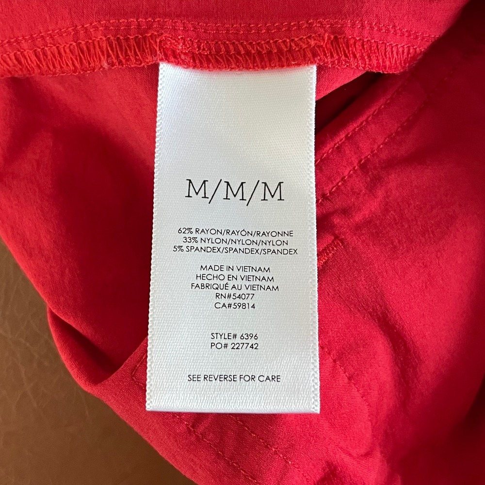 Cabi Cargo Jogger Pants Red Pull On Utility Pants Size Medium - Picture 8 of 10
